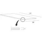 Mesa de comedor de Hpl con base de metal Made in Italy, Precious - Carlino viadurini