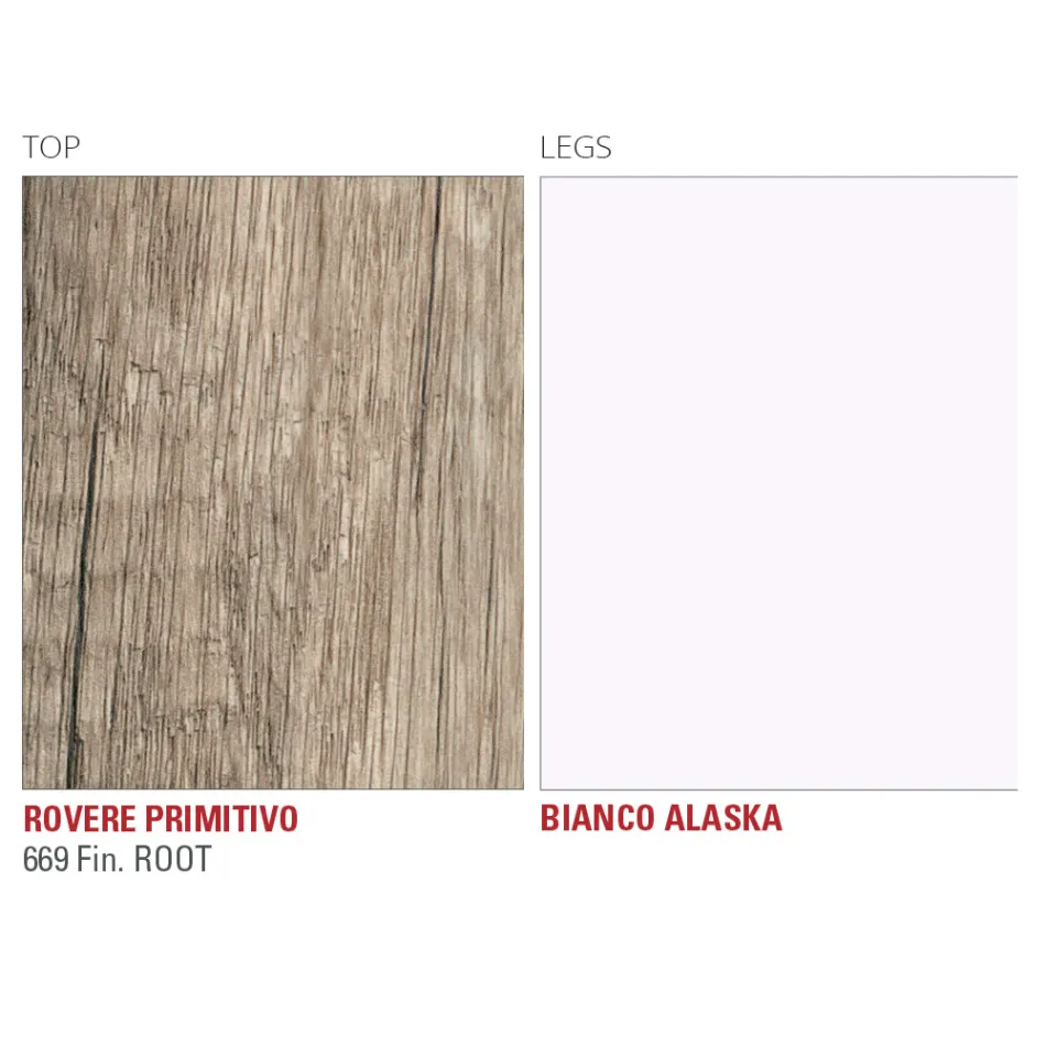 Mesa de comedor de Hpl con base de metal Made in Italy, Precious - Carlino viadurini