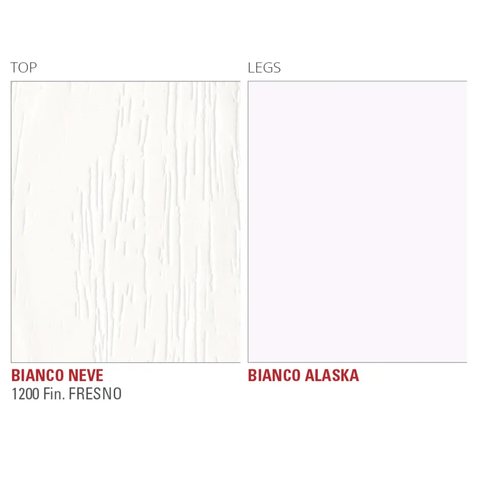 Mesa de comedor de Hpl con base de metal Made in Italy, Precious - Carlino viadurini