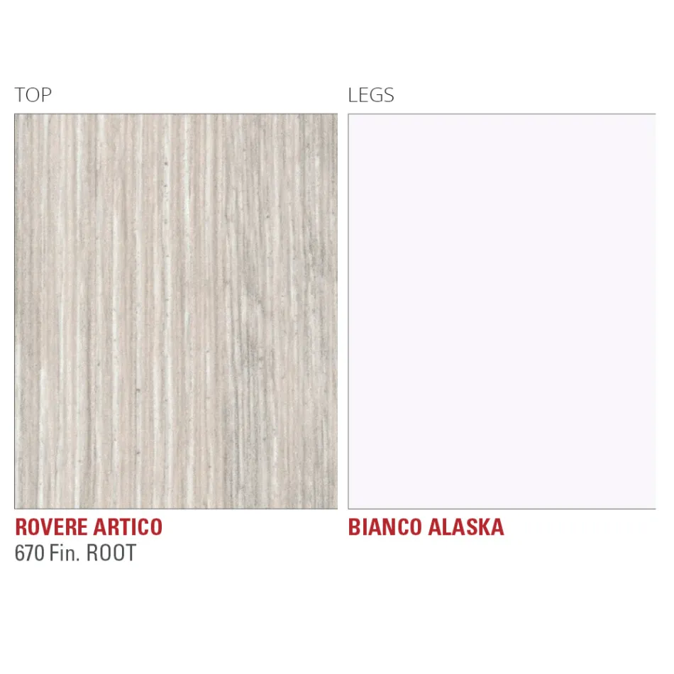 Mesa de comedor de Hpl con base de metal Made in Italy, Precious - Carlino viadurini