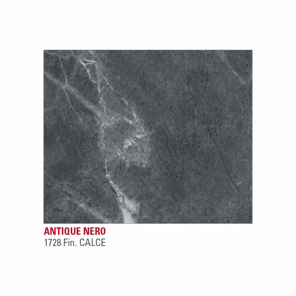 Mesa de comedor en efecto mármol Hpl y metal lacado Made in Italy - Jupiter viadurini