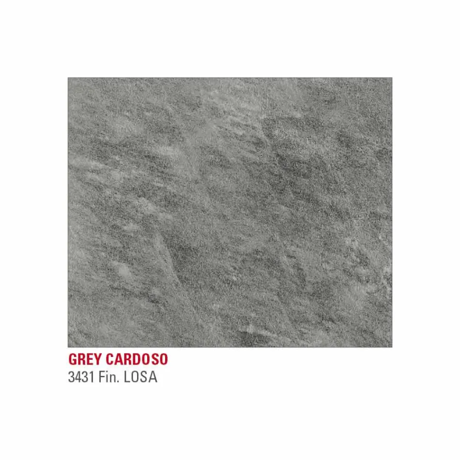 Mesa de comedor en efecto mármol Hpl y metal lacado Made in Italy - Jupiter viadurini