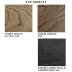 Mesa de comedor en chapa y acero martillado Made in Italy - Strappo viadurini