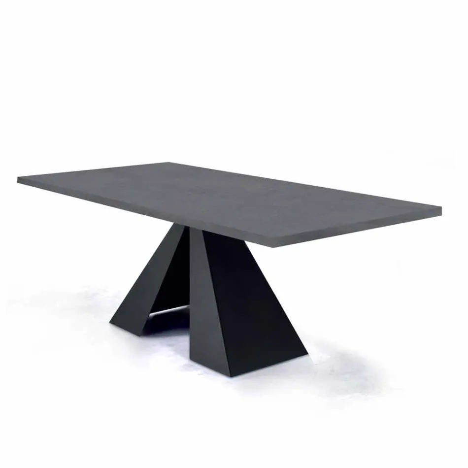 Mesa de comedor en laminado HPL y acero Made in Italy de alta calidad - Dalmata viadurini