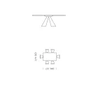 Mesa de Comedor en Laminado HPL y Acero de Alta Calidad Made in Italy - Dálmata viadurini