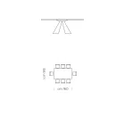 Mesa de Comedor en Laminado HPL y Acero de Alta Calidad Made in Italy - Dálmata viadurini