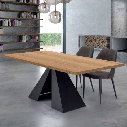 Mesa de comedor en laminado HPL y acero Made in Italy de alta calidad - Dalmata viadurini