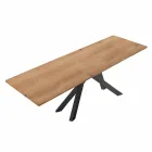 Mesa de comedor en laminado HPL y acero precioso Made in Italy - Settimmio viadurini