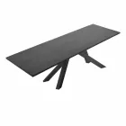 Mesa de comedor en laminado HPL y acero precioso Made in Italy - Settimmio viadurini