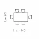 Mesa de comedor en laminado HPL y acero precioso Made in Italy - Settimmio viadurini