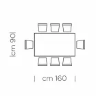 Mesa de comedor en laminado HPL y acero precioso Made in Italy - Settimmio viadurini