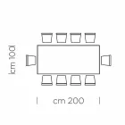 Mesa de comedor en laminado HPL y acero precioso Made in Italy - Settimmio viadurini