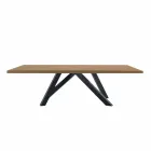 Mesa de comedor en laminado HPL y acero precioso Made in Italy - Settimmio viadurini