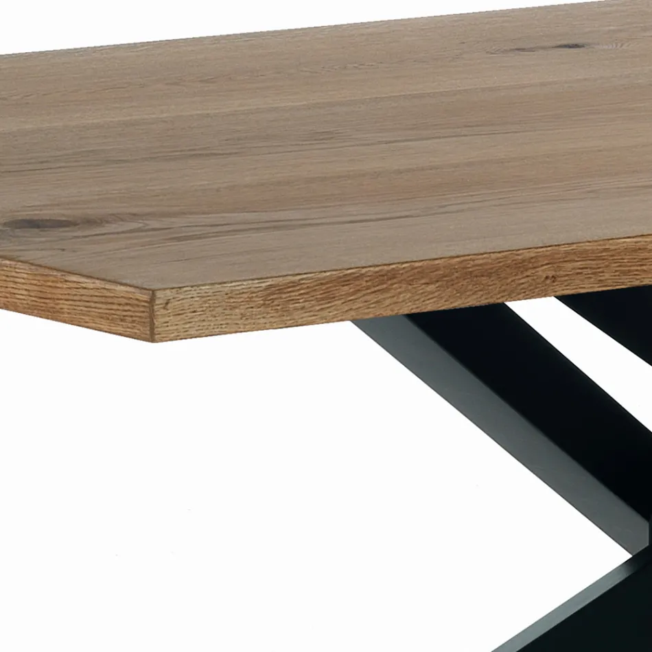 Mesa de comedor de madera maciza de abedul - Africana viadurini