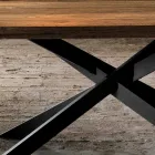 Moderna mesa de comedor de madera maciza hecha en Italia Oncino viadurini