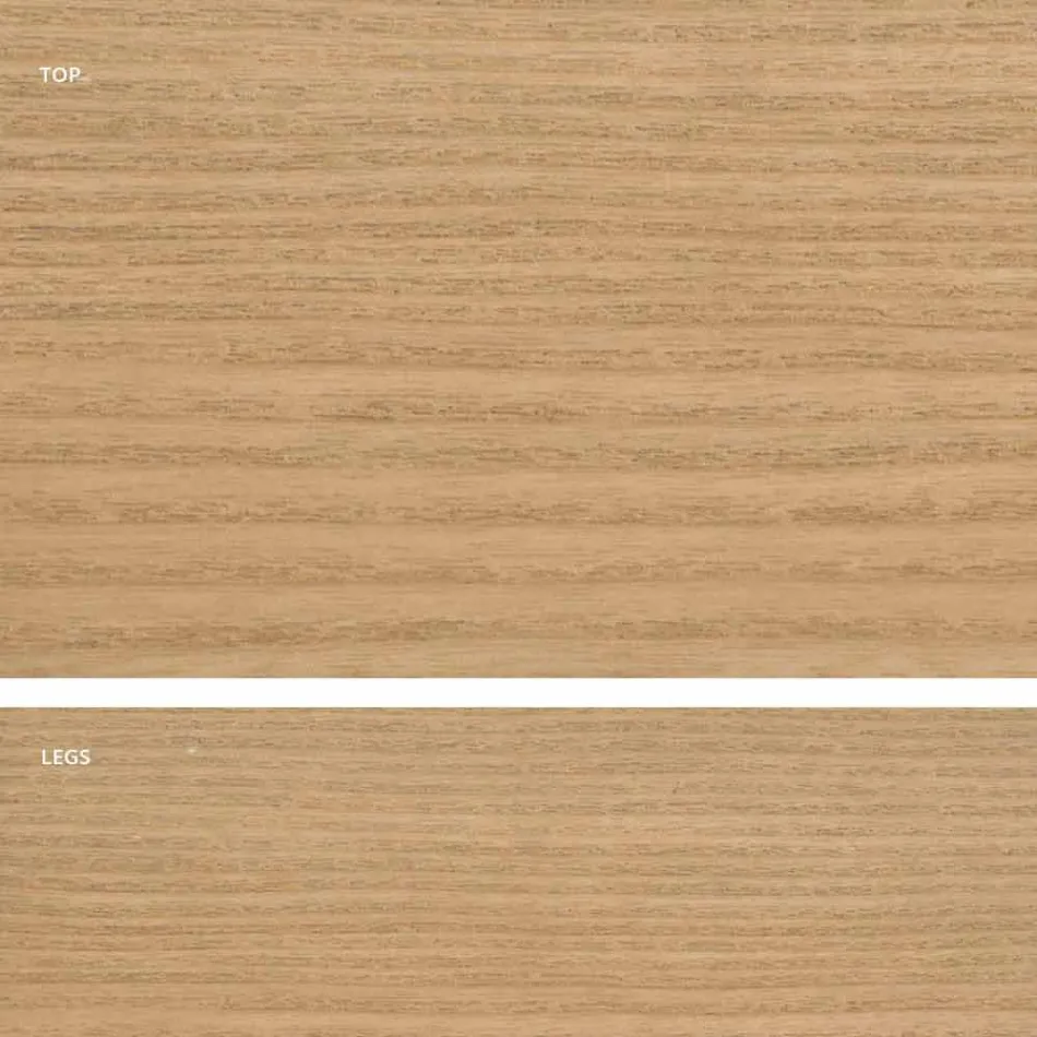 Mesa de comedor de madera de diseño mdf hecha en Italia, Egisto viadurini