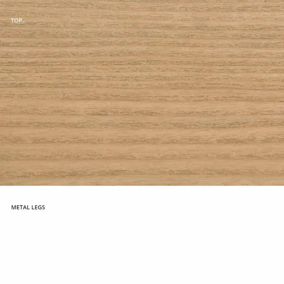 Mesa de comedor en madera MDF y metal moderno hecho en Italia, Dionigi viadurini