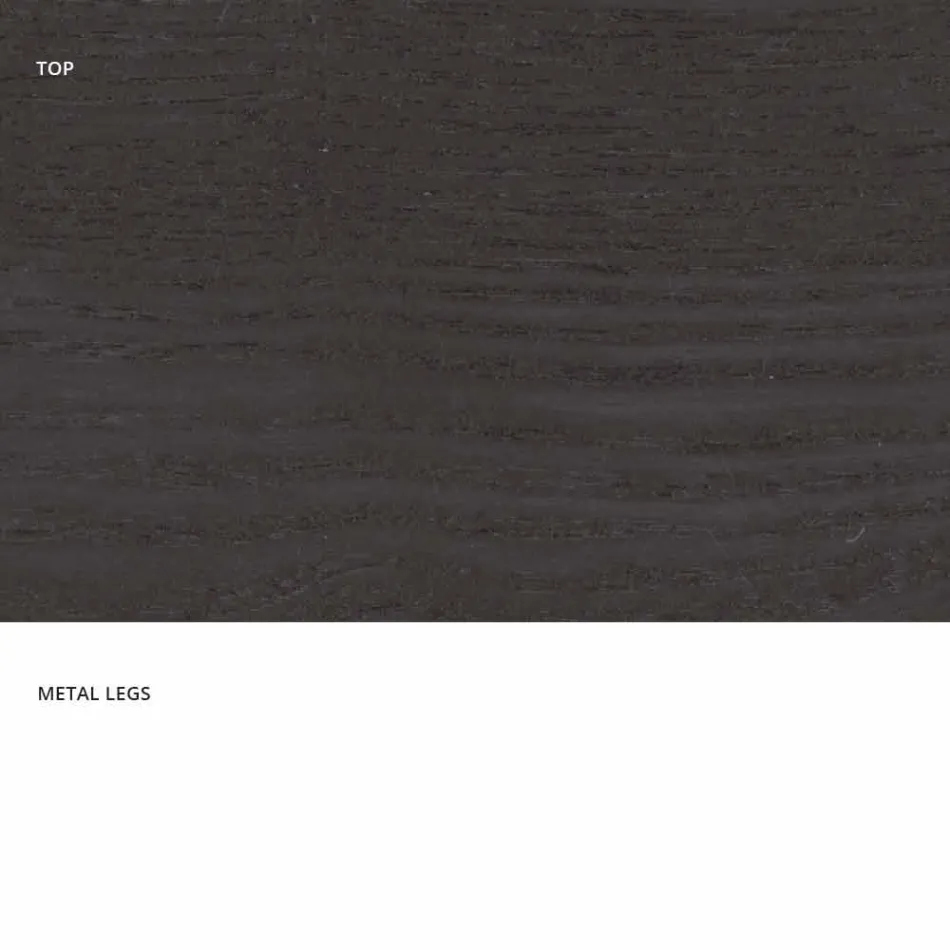 Mesa de comedor en madera MDF y metal moderno hecho en Italia, Dionigi viadurini