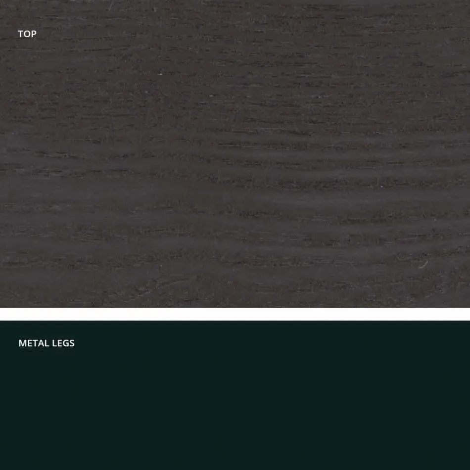 Mesa de comedor en madera MDF y metal moderno hecho en Italia, Dionigi viadurini