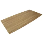 Mesa de Comedor en MDF Efecto Madera y Base Metálica Negra - Sunset viadurini