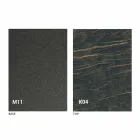 Mesa de comedor de metal y tapa de cerámica Diseño Made in Italy - Anaconda viadurini