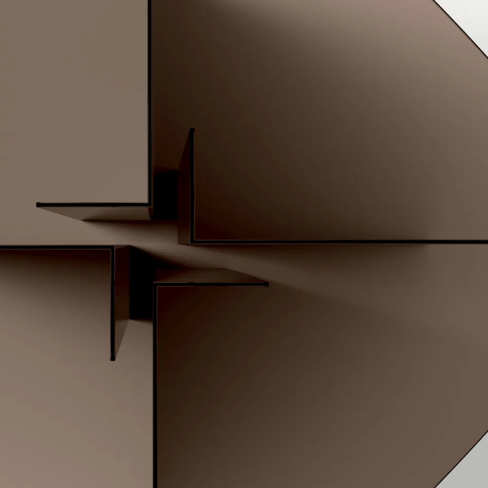 Mesa de comedor de vidrio con tapa rectangular Made in Italy - Charles viadurini