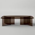 Mesa de comedor de vidrio con tapa rectangular Made in Italy - Charles