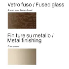 Mesa de comedor de diseño Made in Italy en vidrio fusionado en bronce o ahumado - Moro viadurini