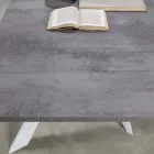 Mesa de comedor extensible y moderna, piso laminado - Marliana viadurini