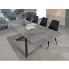Mesa de comedor extensible y moderna, piso laminado - Marliana viadurini