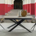 Mesa de comedor extensible y moderna, piso laminado - Marliana viadurini