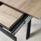 Mesa de comedor extensible y moderna, piso laminado - Marliana viadurini