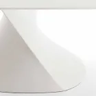 moderna mesa de comedor blanca en MDF acabado en roble 100x200cm Clark viadurini