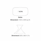 moderna mesa de comedor blanca en MDF acabado en roble 100x200cm Clark viadurini