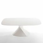 moderna mesa de comedor blanca en MDF acabado en roble 100x200cm Clark viadurini