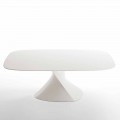 Mesa de comedor moderna Clark en acabado de roble blanco MDF 100x200cm