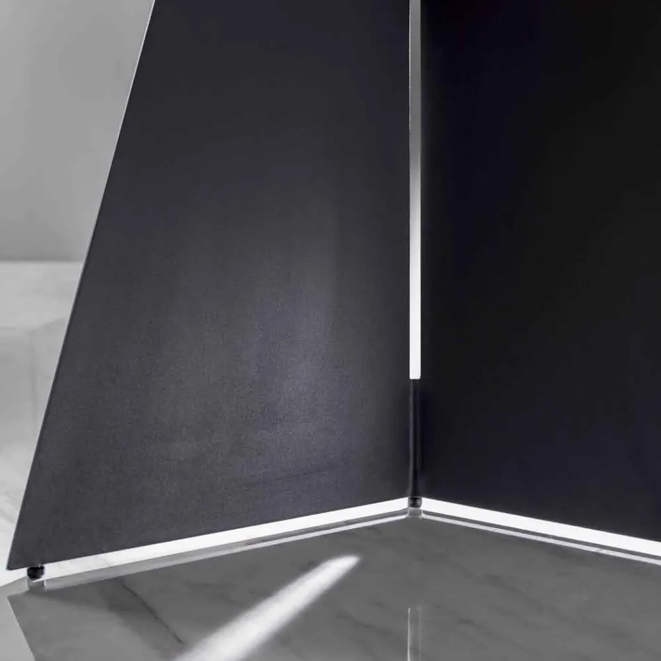 Mesa de comedor moderna con tapa de gres porcelánico - Meduno viadurini