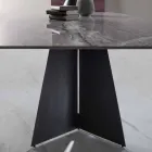 Mesa de comedor moderna con tapa de gres porcelánico - Meduno viadurini