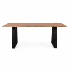 Mesa de comedor moderna Homemotion con tablero de madera de acacia - Vermont viadurini