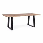 Mesa de comedor moderna Homemotion con tablero de madera de acacia - Vermont viadurini