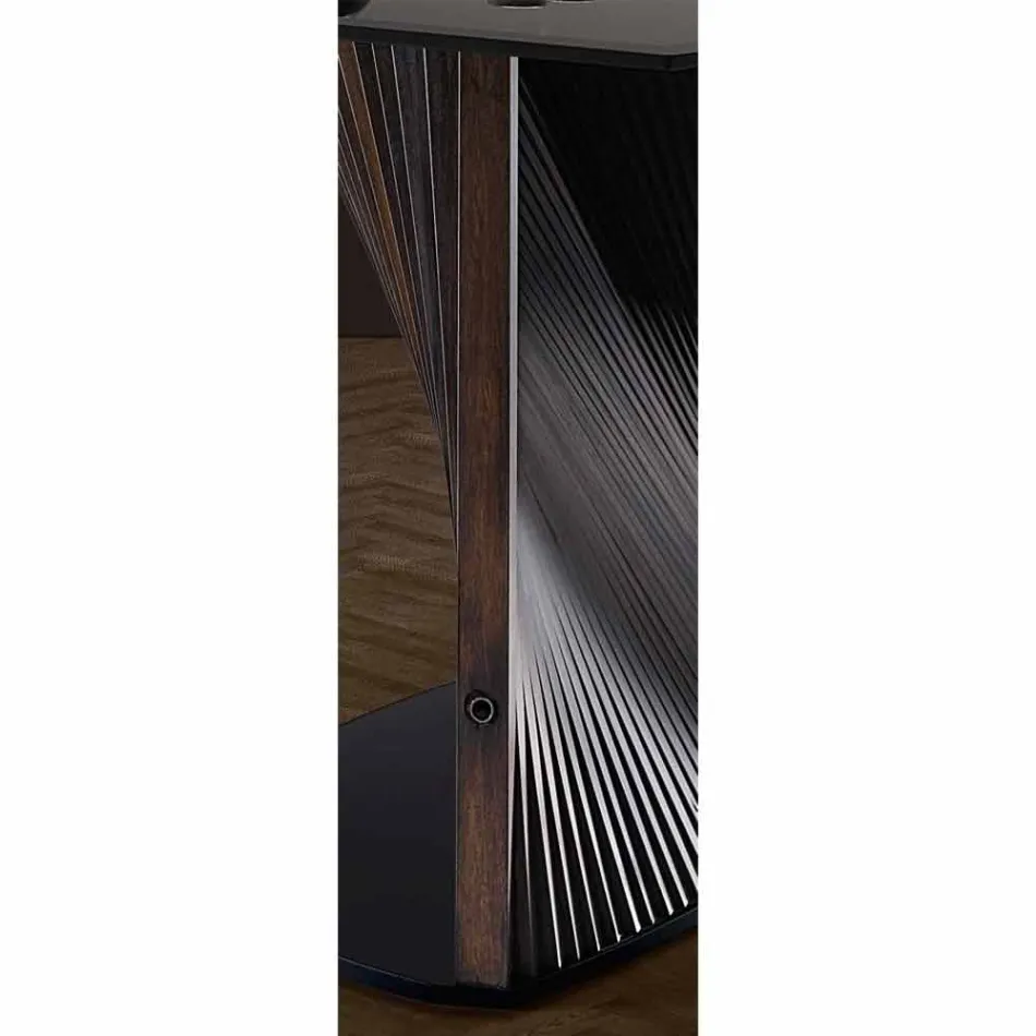 Mesa de comedor moderna en madera de fresno y gres Made in Italy - Croma viadurini