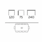 Mesa de comedor moderna en madera de fresno y gres Made in Italy - Croma viadurini