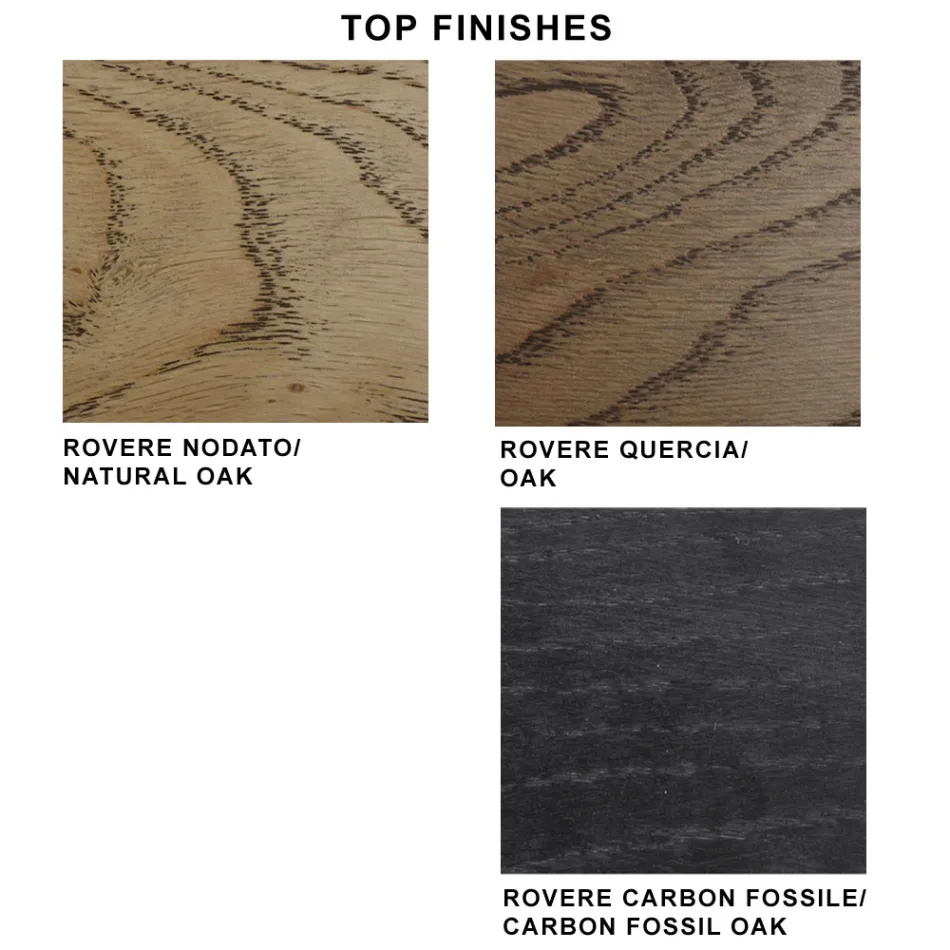 Mesa de comedor moderna en madera chapada y vidrio Made in Italy - Strappo viadurini