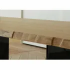 Mesa de comedor moderna de roble hecha en Italia 200x100cm Paul viadurini