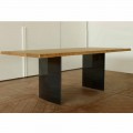 Mesa de comedor moderna de roble hecha en Italia 200x100cm Paul