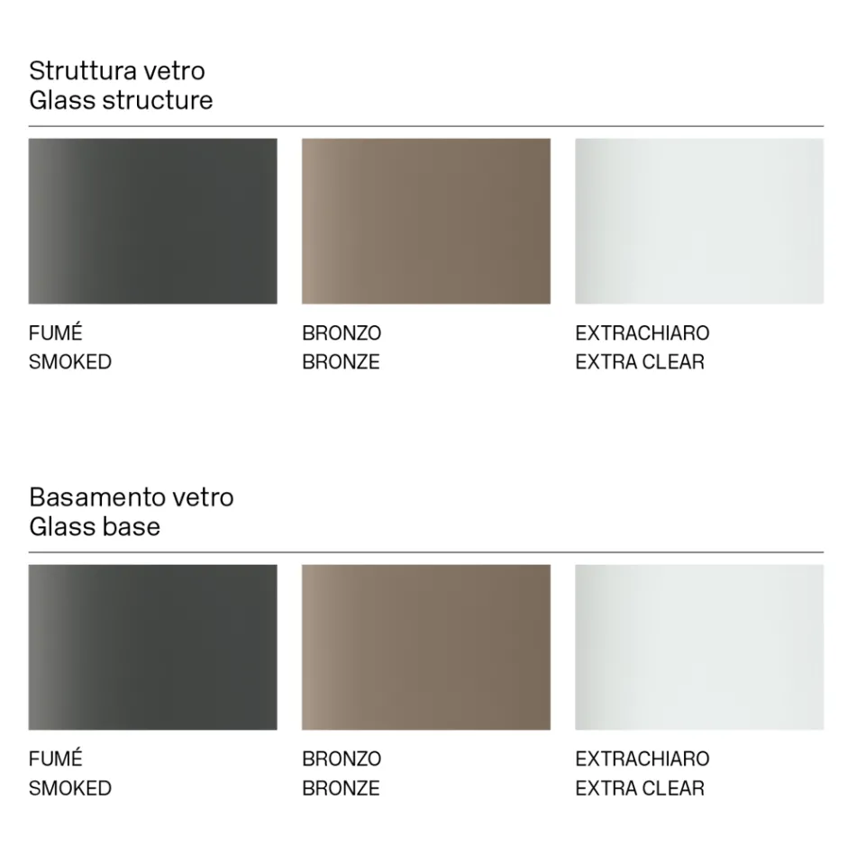 Mesa de comedor ovalada con tapa y base de vidrio Made in Italy - Tiseo viadurini