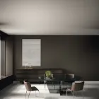 Mesa de comedor ovalada con tapa y base de vidrio Made in Italy - Tiseo viadurini