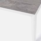 Mesa de comedor para exteriores en cerámica y aluminio, Homemotion - Salem viadurini
