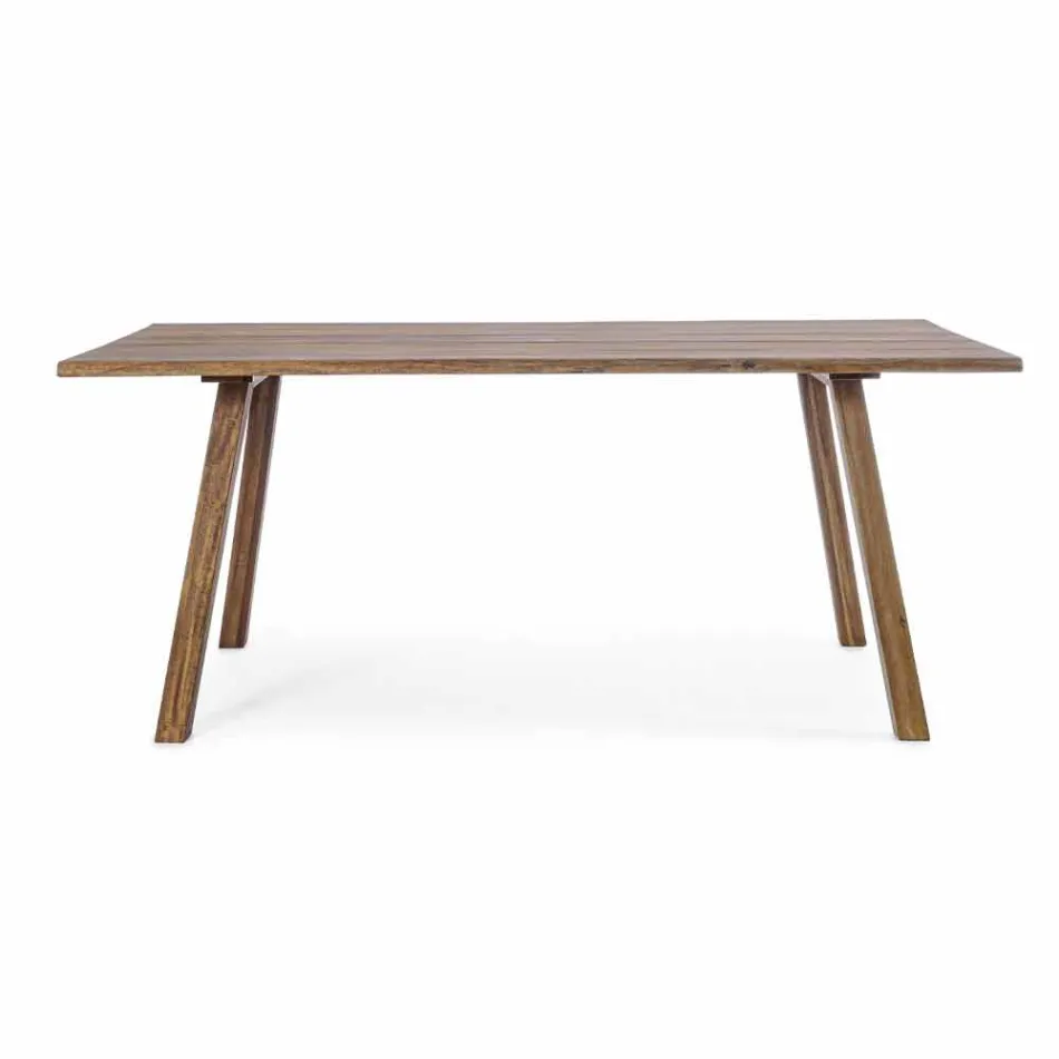 Mesa de comedor al aire libre en acabado de aceite de madera de acacia - Leonard viadurini