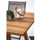 Mesa de comedor al aire libre en acabado de aceite de madera de acacia - Leonard viadurini